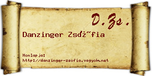Danzinger Zsófia névjegykártya