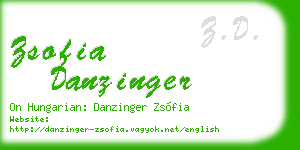 zsofia danzinger business card